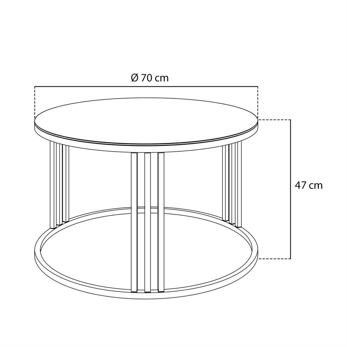 COUCHTISCH LORI GLASS - Schwarz, Glas (70/70/47cm) - Lookway
