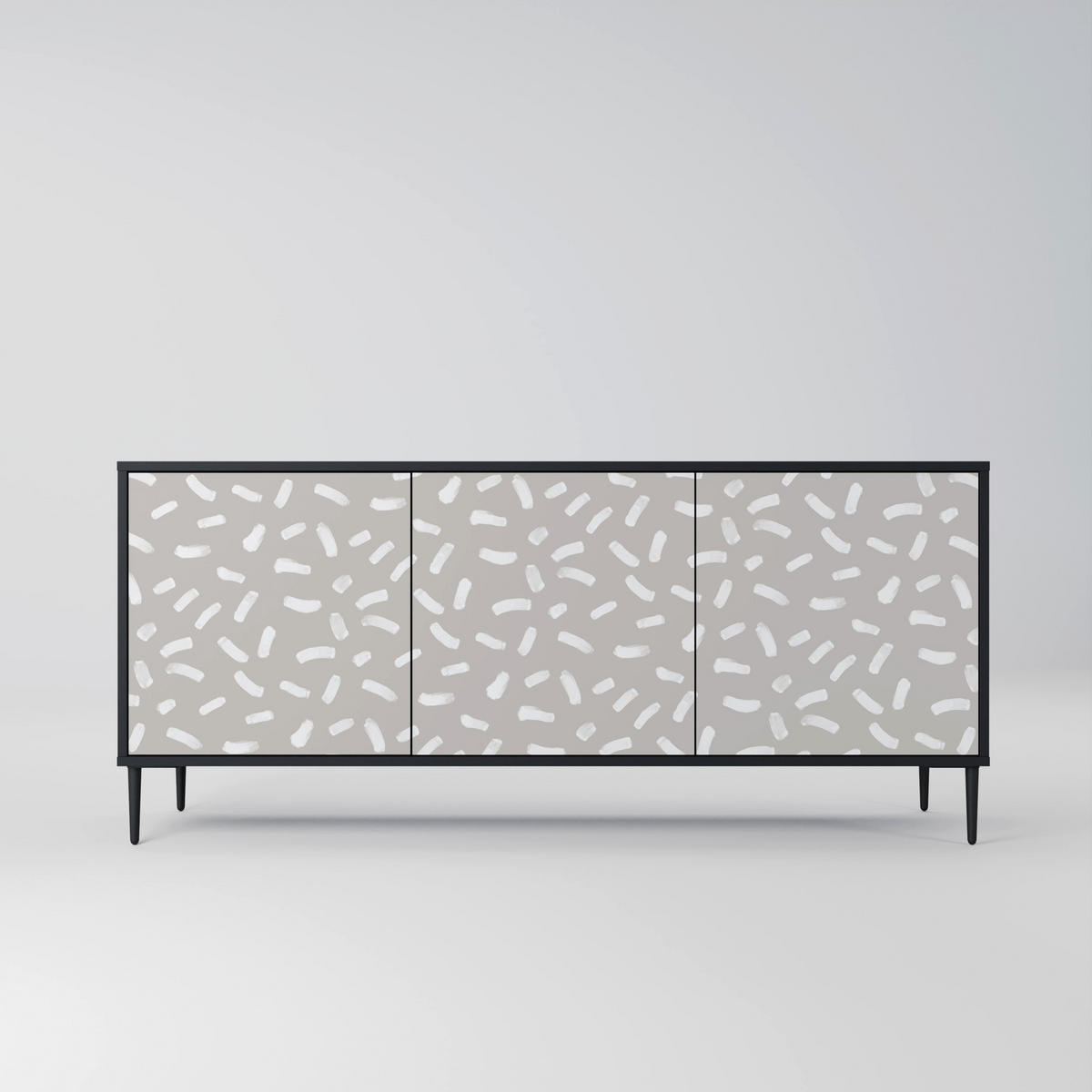 SIDEBOARD PASSING SECONDS, Eicheneffekt, 164,5x42x77,5 cm, 3 Türen - Eichefarben/Buchefarben, Holzwerkstoff/Buchenholz (164.5/77.5/42cm) - SpaceRebels