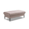 POUF Chenille Stoff Pink - Hellrosa/Schwarz, Holzwerkstoff/Textil (111/88/60cm) - Makamii