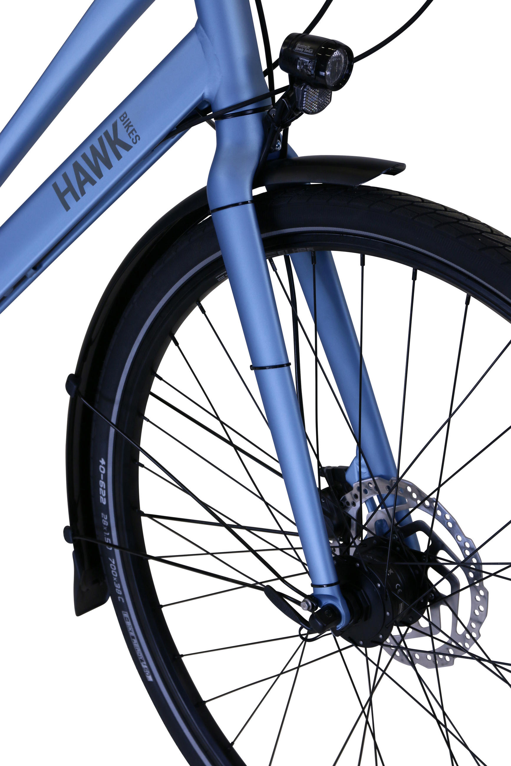 TREKKING Lady Super Deluxe Himmelblau 8 Gang 28 Zoll Gr: 48cm - Blau, Metall (48cm) - Hawk Bikes