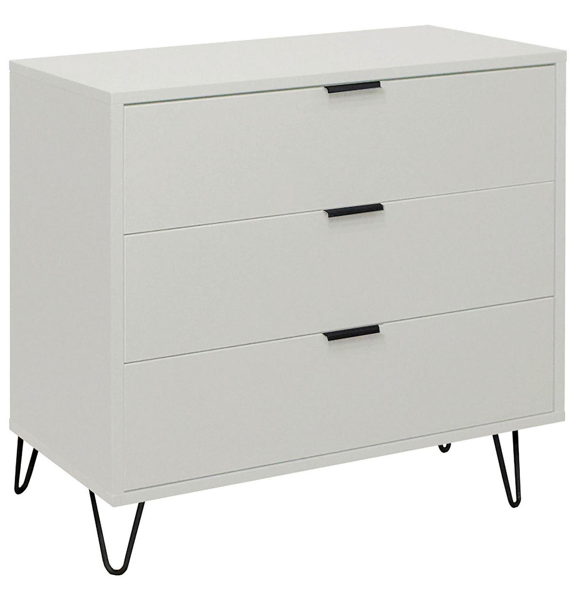 KOMMODE Erna 81x45x82 Kreidegrau matt Lack - Hellgrau, Holzwerkstoff (81/82/45cm) - 58aufmkessel