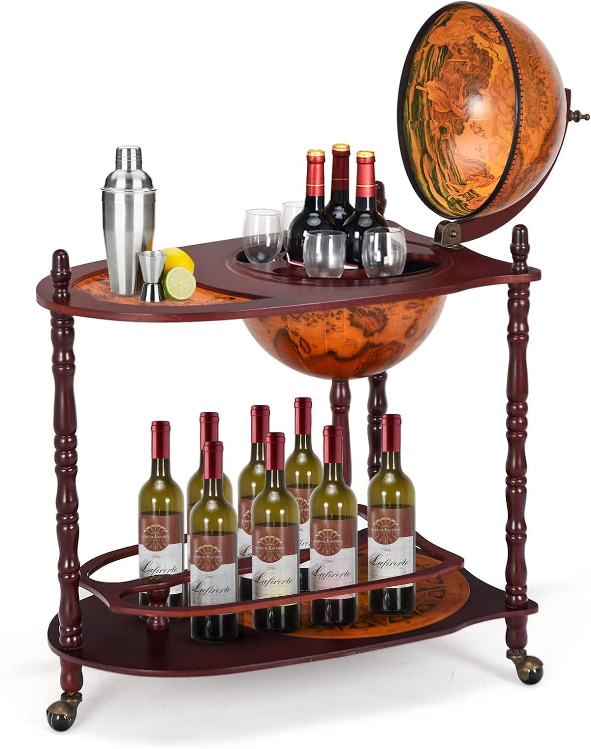 Costway Weinregal Braun 70x88x45 cm