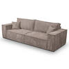 SCHLAFSOFA mit Bettkasten und Cordstoff MONA Hellbraun - Braun, Holzwerkstoff (255/85/105cm) - Compleo24