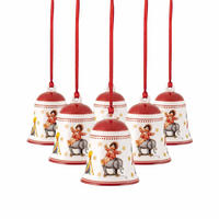 GLOCKEN My Christmas Tree rot ø 5,4 cm 6er Set - Rot, Keramik (5.4/6.7/5.4cm) - Villeroy & Boch