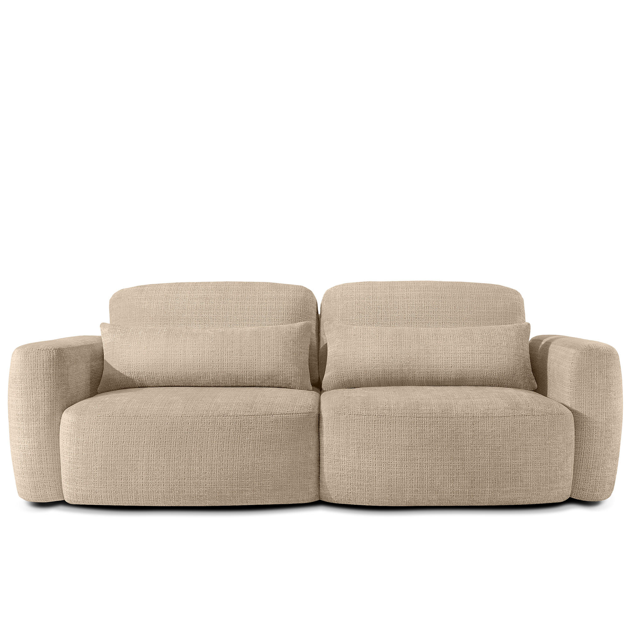 SOFA 3 ELOSA - Beige, Holz/Textil (245/85/115cm) - KONSIMO®