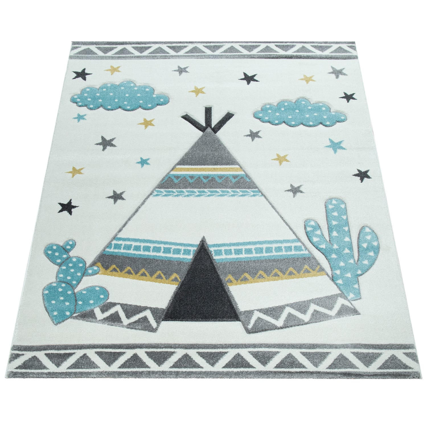 Paco Home Kinderteppich Creme 120x170 cm