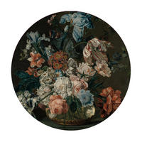 WANDKREIS Dora Blumen - 100 cm - Multicolor, Kunststoff (100/100/100cm) - Art for the Home