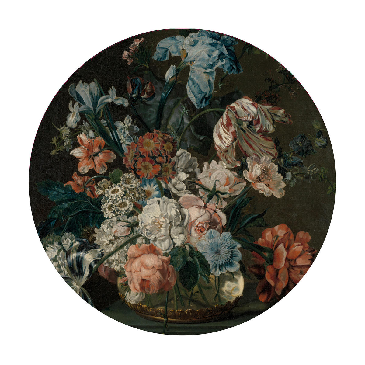 WANDKREIS Dora Blumen - 100 cm - Multicolor, Kunststoff (100/100/100cm) - Art for the Home