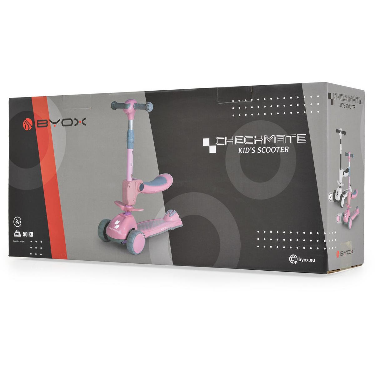 KINDERROLLER Checkmate 2 in 1 rosa Laufrad, Sound, Licht, Lenkerhöhe verstellbar - Rosa, Metall (57/27/62cm)