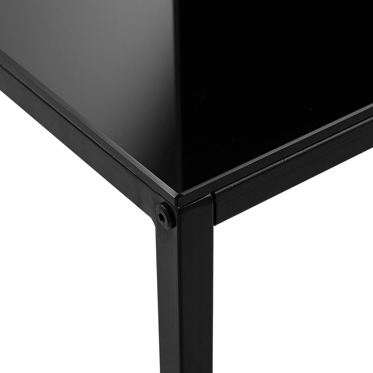 KONSOLENTISCH schwarz Delano - Schwarz, Glas (30/80/76cm) - Beliani