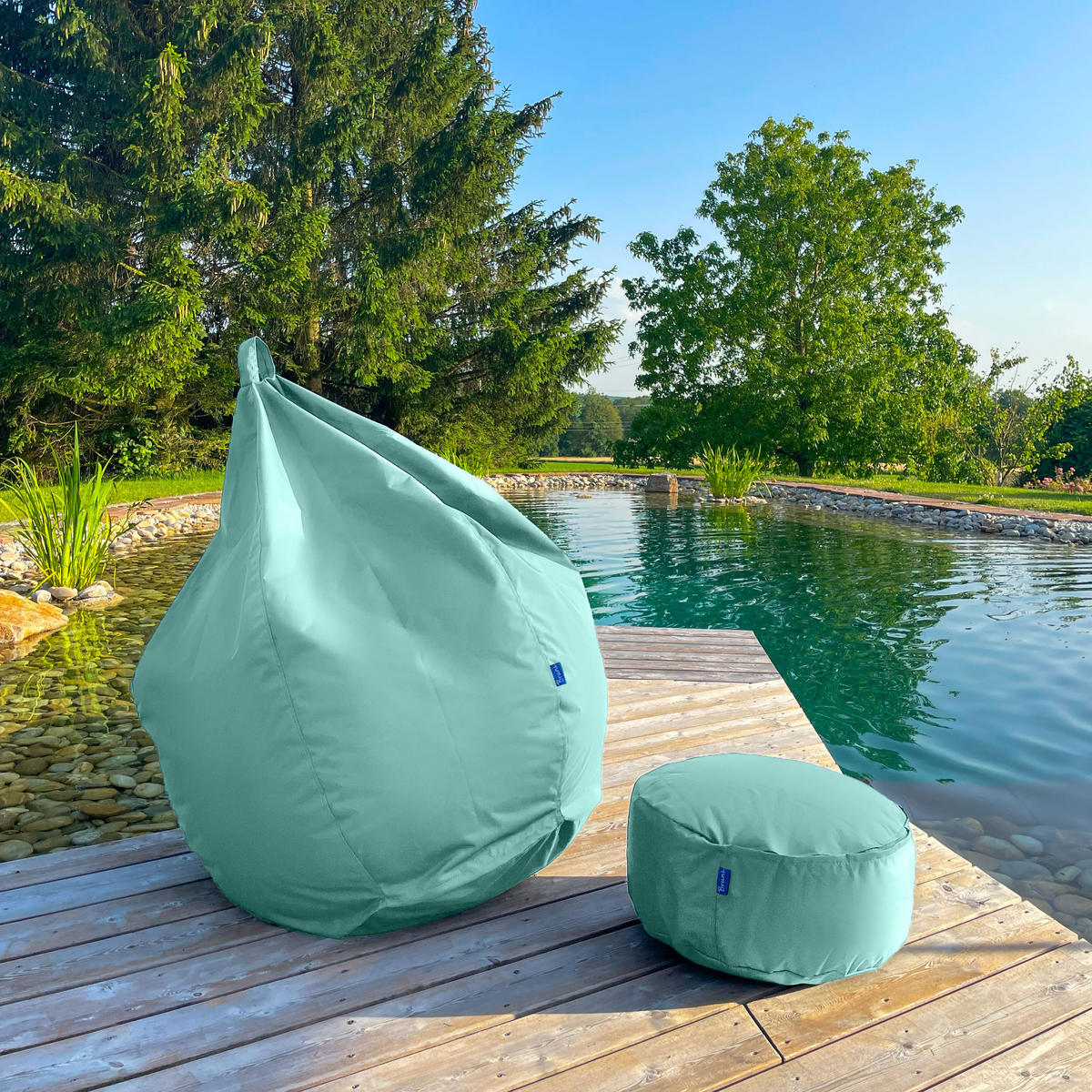 POUF M minzgrün - Mintgrün, Textil (500/200/500cm) - Bruni