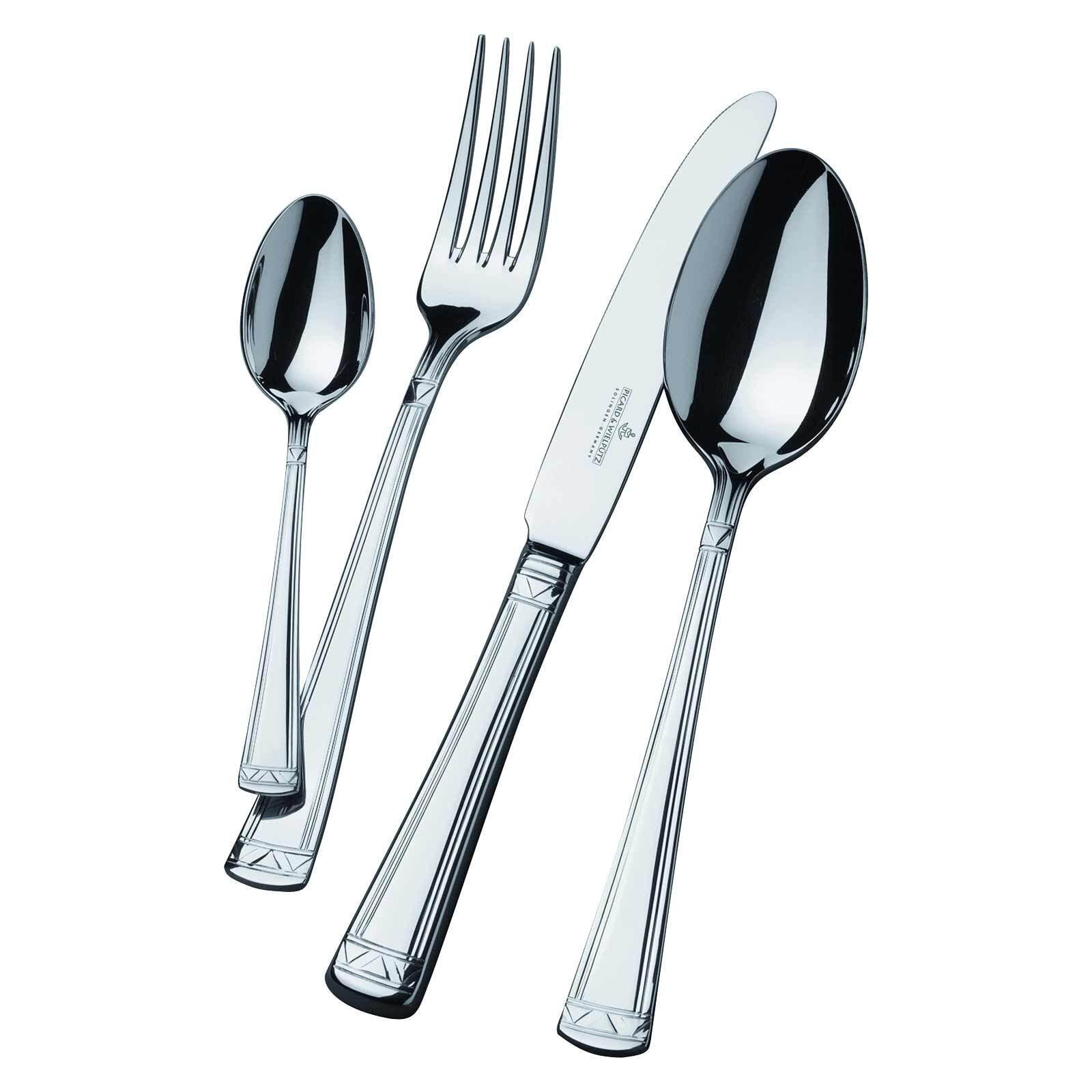 TAFELBESTECK Aradena silber 24er Set - Silberfarben, Metall - Picard & Wielpütz