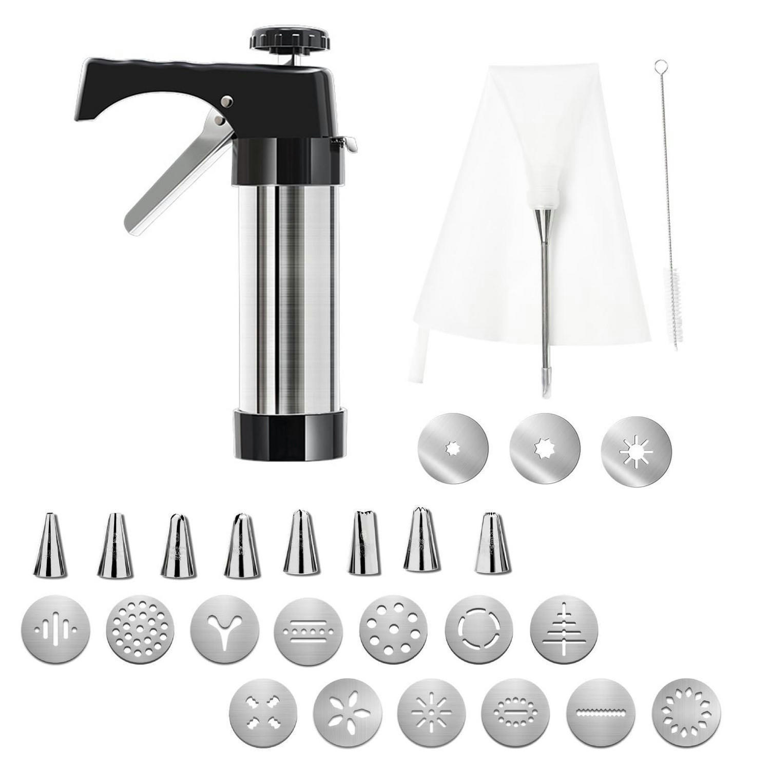 GEBÄCKPRESSE Edelstahl 24-teiliges Set - Silberfarben, Metall (15/5.6/22cm)