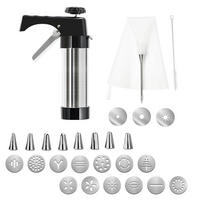 GEBÄCKPRESSE Edelstahl 24-teiliges Set - Silberfarben, Metall (15/5.6/22cm)
