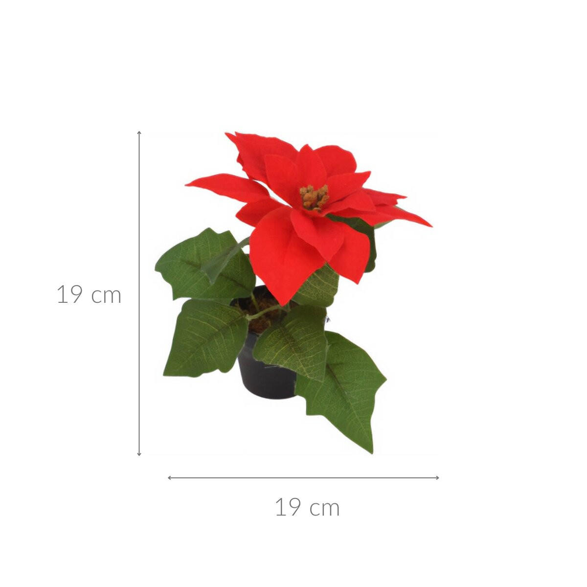 WEIHNACHTSSTERN Künstliche Blume 19 cm - Multicolor, Kunststoff (19cm) - Home Styling Collection