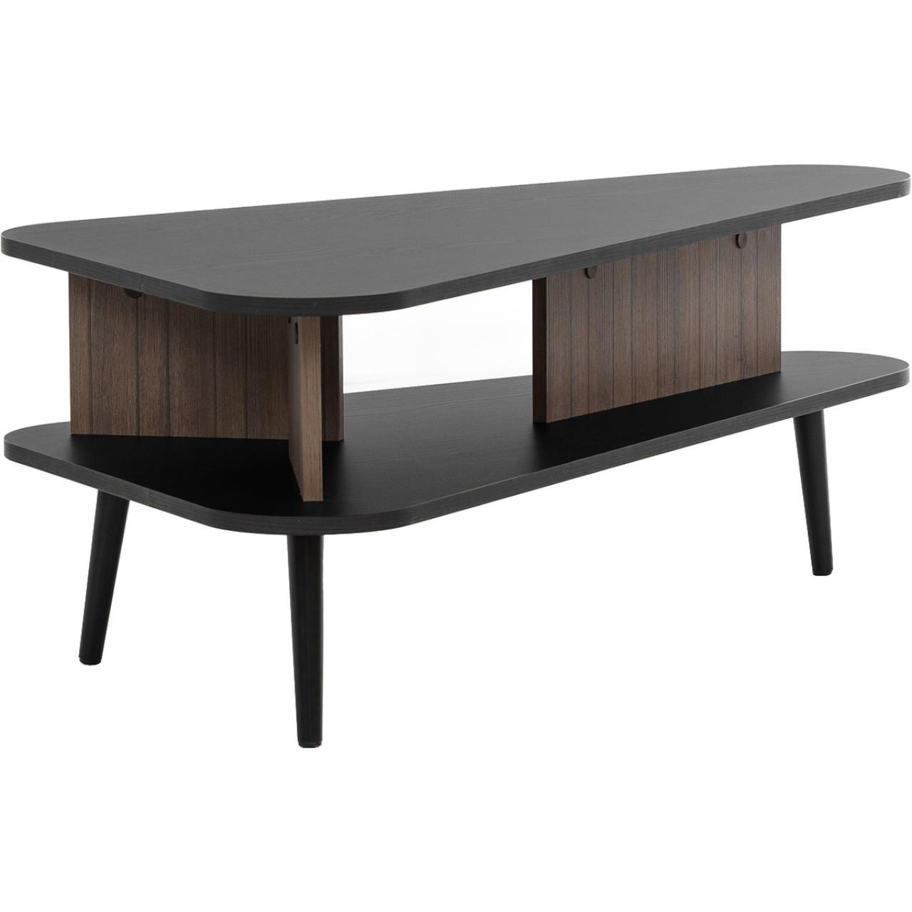 COUCHTISCH PINELLO 02 - Schwarz/Braun, Holzwerkstoff (57/100/40cm)