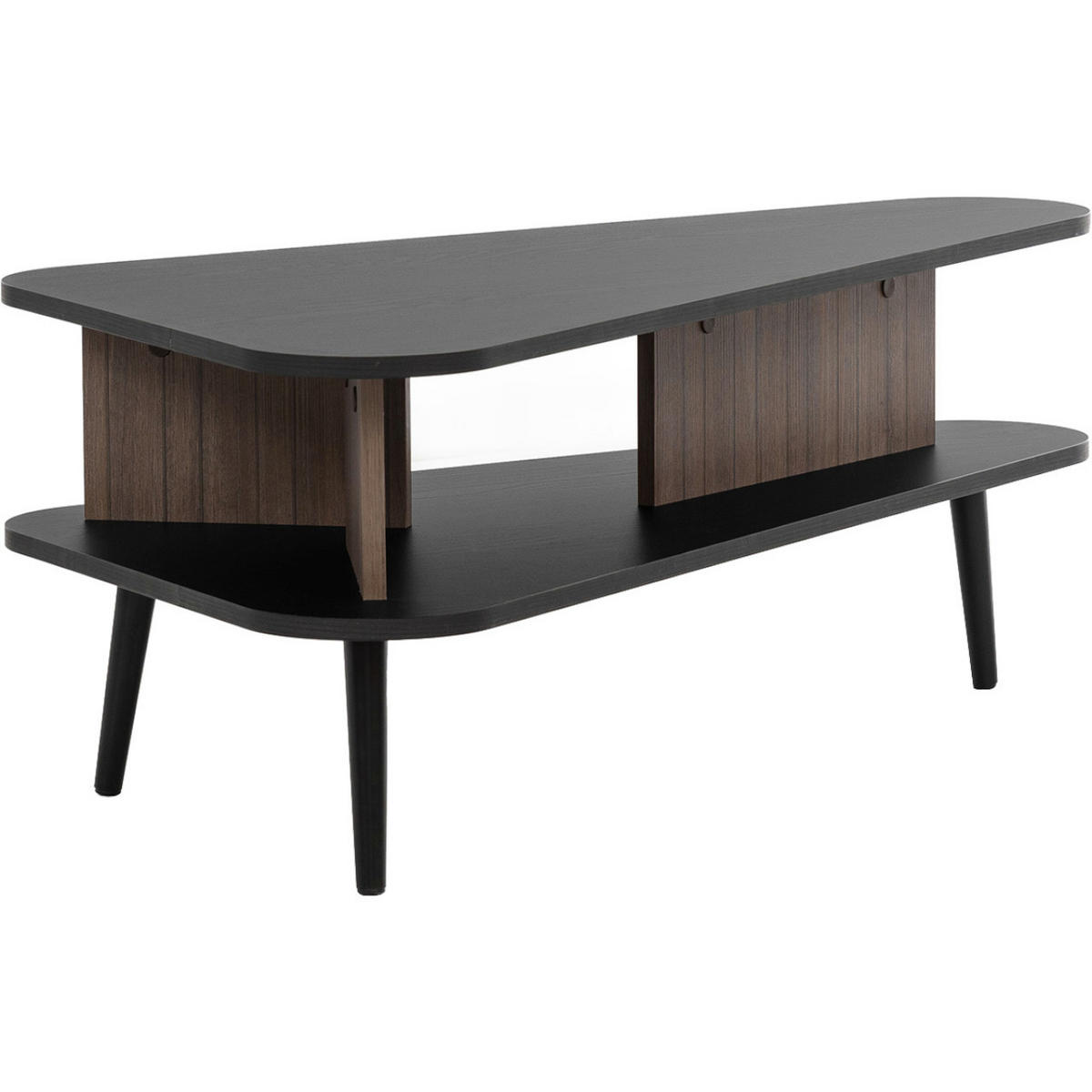 COUCHTISCH PINELLO 02 - Schwarz/Braun, Holzwerkstoff (57/100/40cm)