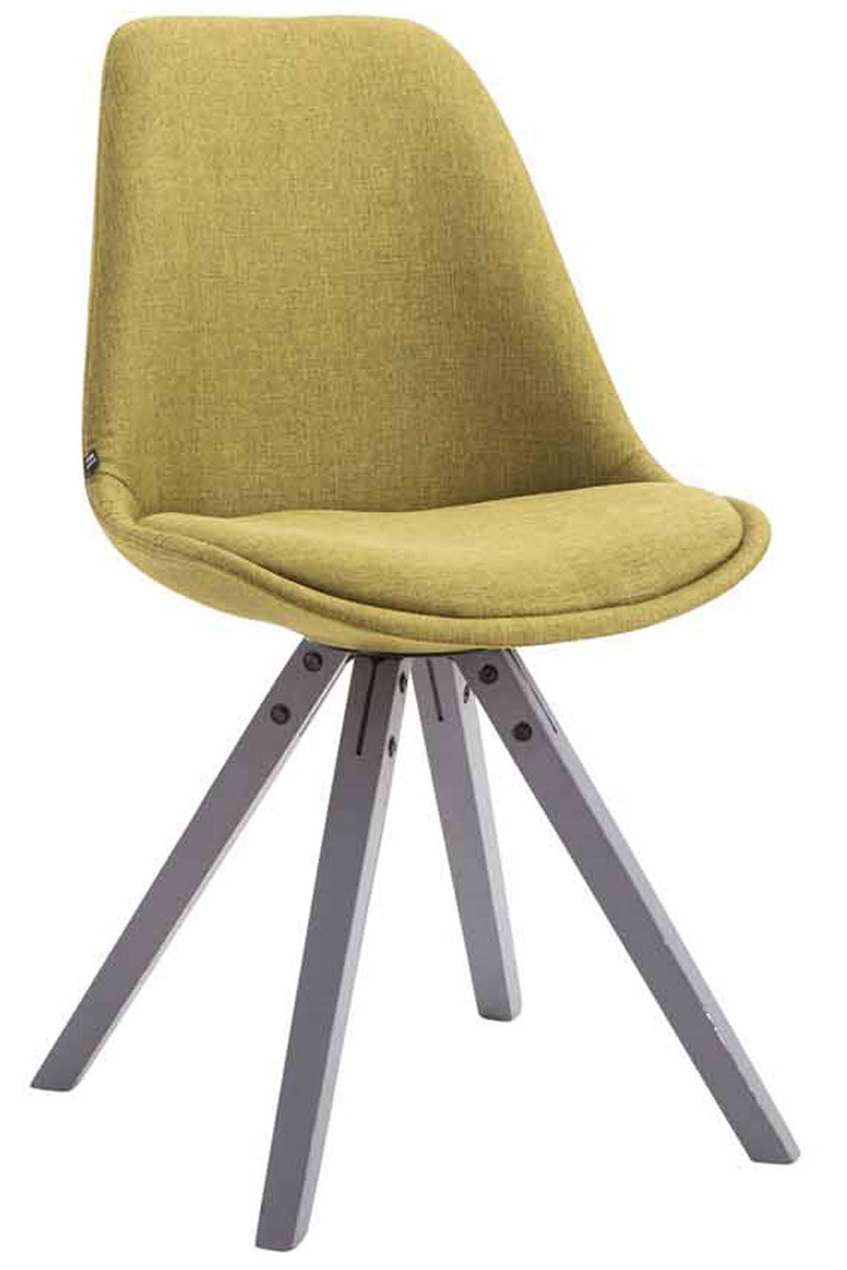 STUHL Stoff Grün - Grau/Grün, Holz/Textil (48/84/56cm) - CLP