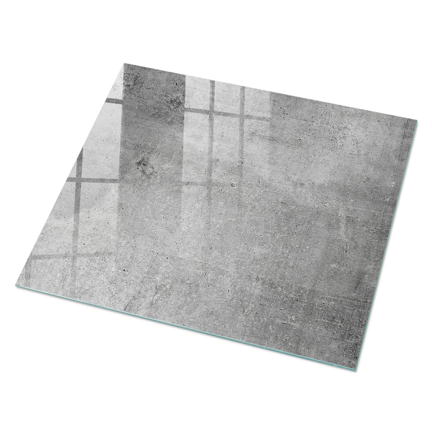 GLASPLATTE 80x60 cm – Industriebeton - Braun, Glas (0.4/80/60cm) - ArtPrintCave