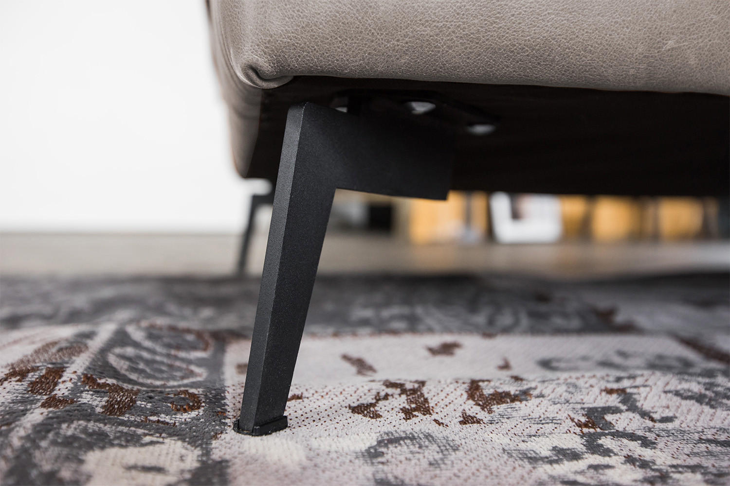 Thumbnail - Kawola Ecksofa, Hellgrau, Leder, Echtholz, 3-Sitzer, Füllung: Kaltschaum, Ottomane rechts, L-Form, 276x177 cm, Wohnzimme...