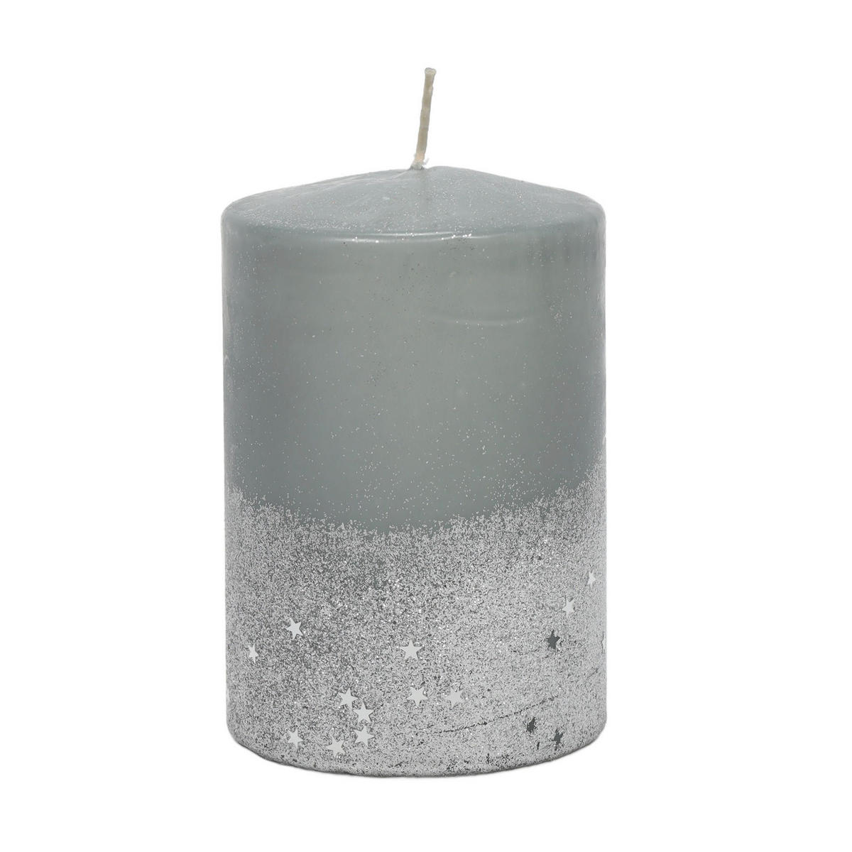 DEKOKERZE Gradient-Optik 10/10/15 cm - Grau, Paraffin (10/15/10cm) - Atmosphera Createur d´interieur
