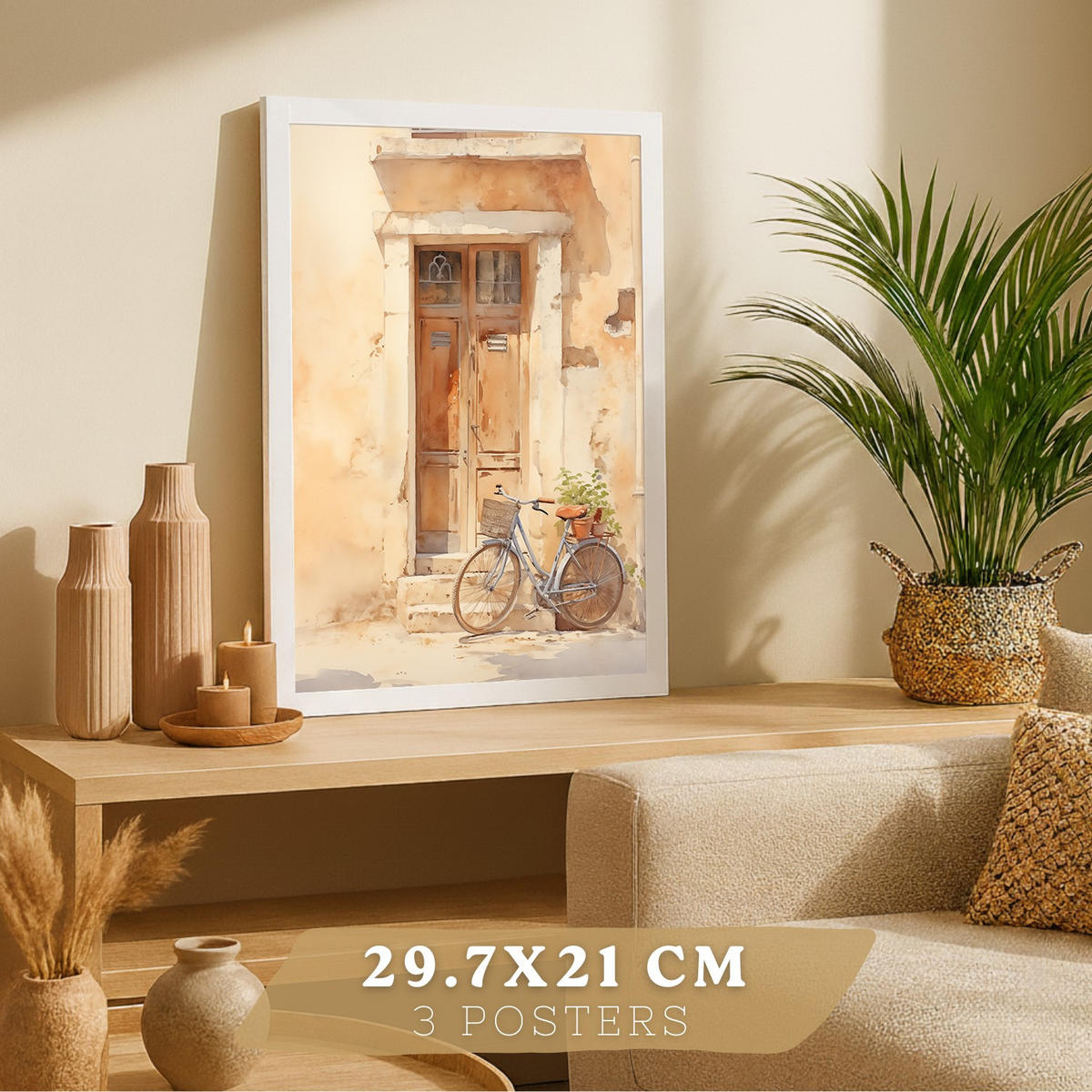 PLAKAT Sada 3 Lidé A3 Bílý rám - bílá, papír (29.7/1/42cm) - Nacnic