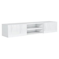 TV Schrank Weiß mit HochglanzFronte 120 x 30 x 35cm Wohnzimmer Möbel - Weiß Hochglanz, Holzwerkstoff (120/30/35cm) - MebLocker