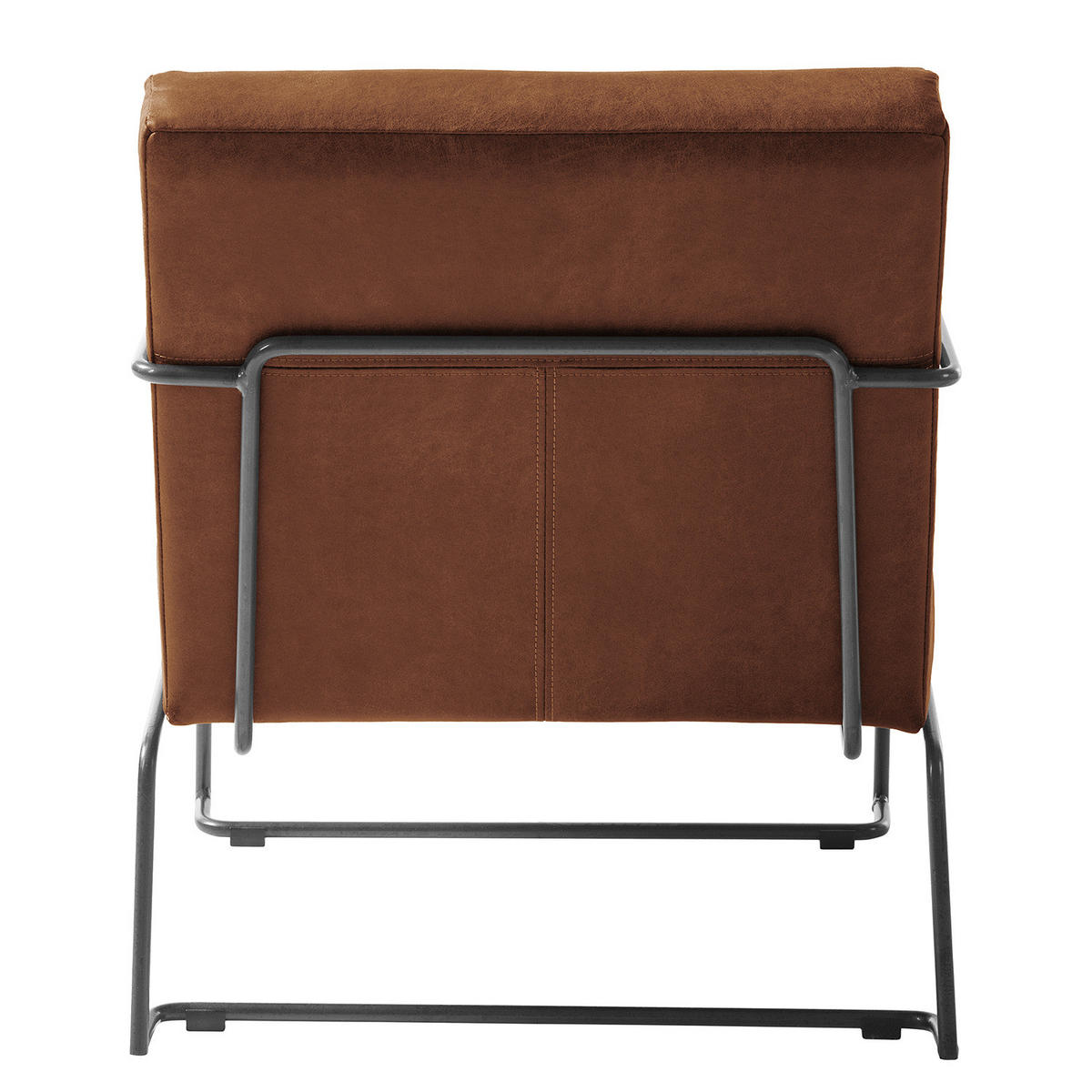 SESSEL - Antiklederlook - Braun, Textil (63/71/78cm) - home24