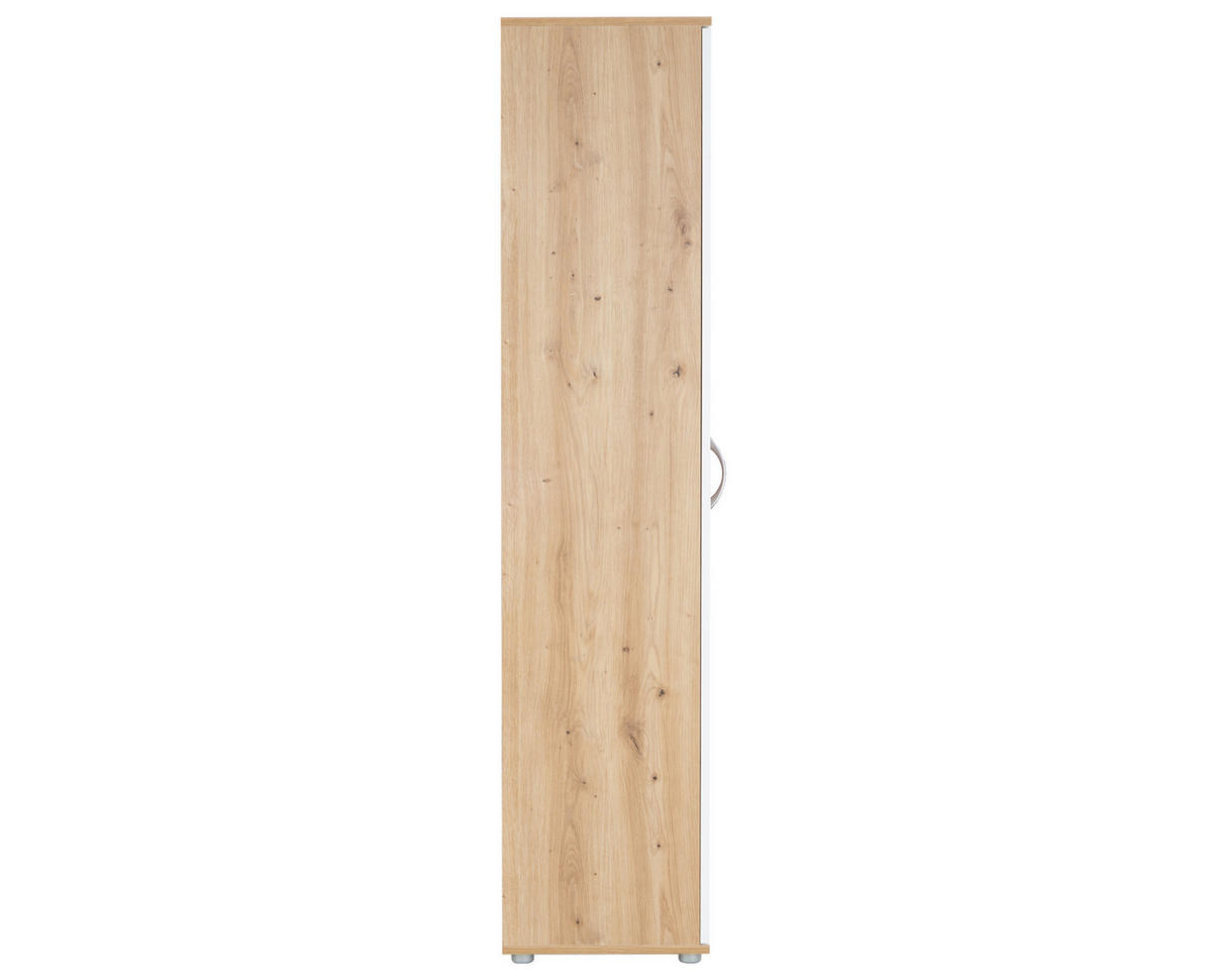 MEHRZWECKSCHRANK 70/159/35 cm Weiß Artisan Oak - Silberfarben/Eiche Artisan, Holzwerkstoff/Kunststoff (70/159/35cm) - arthur berndt