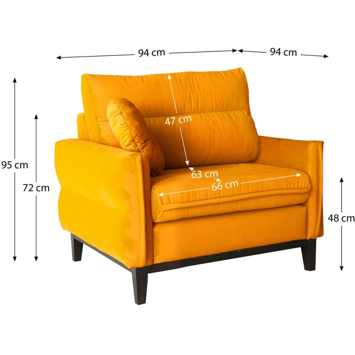 RELAXSESSEL Belweder Velours gelb - Wengefarben/Gelb, Holz/Textil (94/95/94cm) - Beautysofa