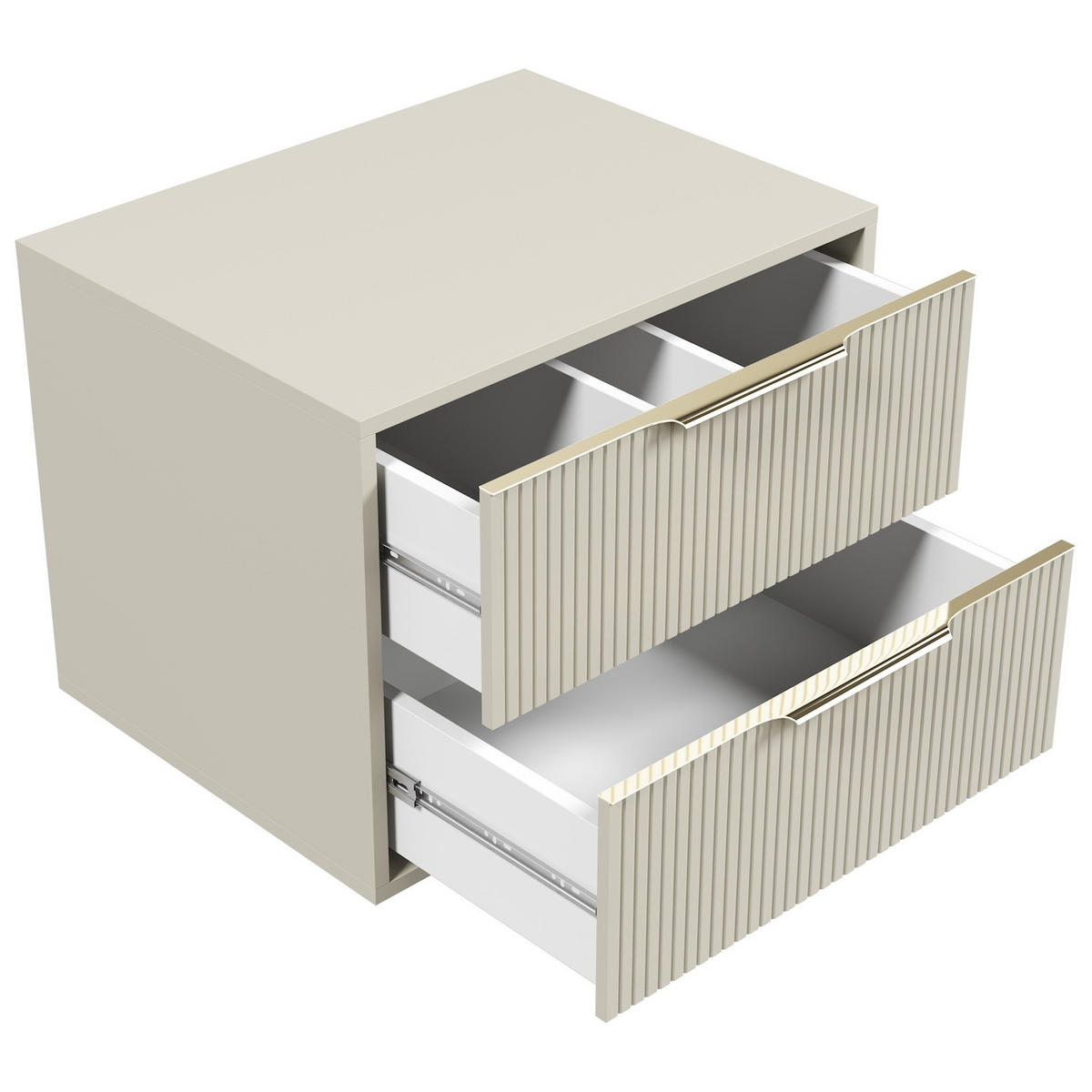 WASCHBECKENUNTERSCHRANK Rimini 2 Schubladen Cashmere - 60 x 46 x 46 cm - Kaschmir, Holz (60/46/46cm) - Badplaats