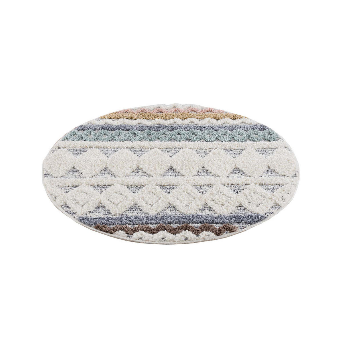 HOCHFLOR-TEPPICH Focus 3013 Multi 160 cm Rund - Multicolor, Textil (160/160cm) - carpet city