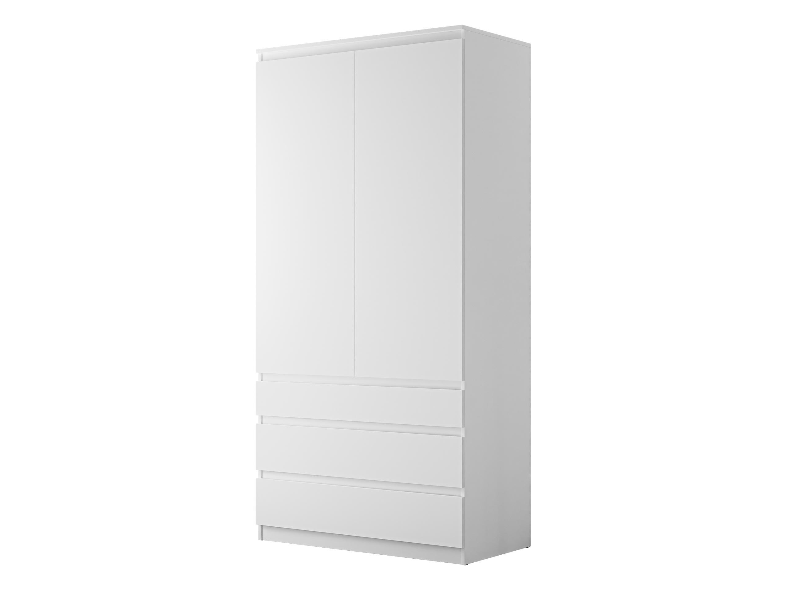 DREHTÜRENSCHRANK Malwa 2D3SZ - Weiß, Holzwerkstoff (52/202/100cm) - MIRJAN24
