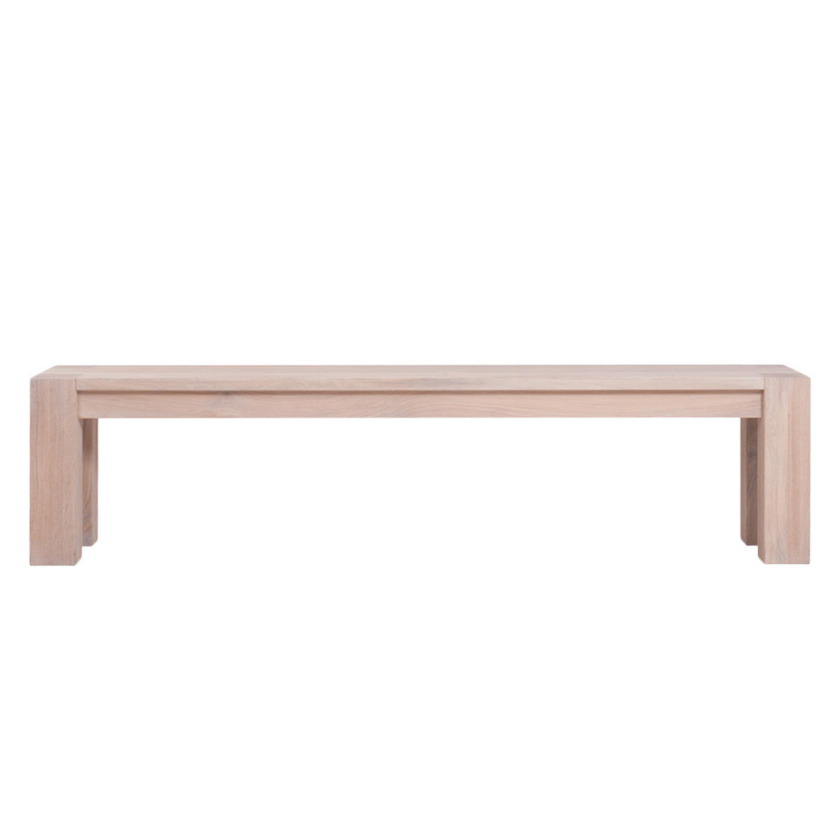 ESSTISCH - Eiche massiv - Eichefarben, Holz (145/45/39cm) - home24