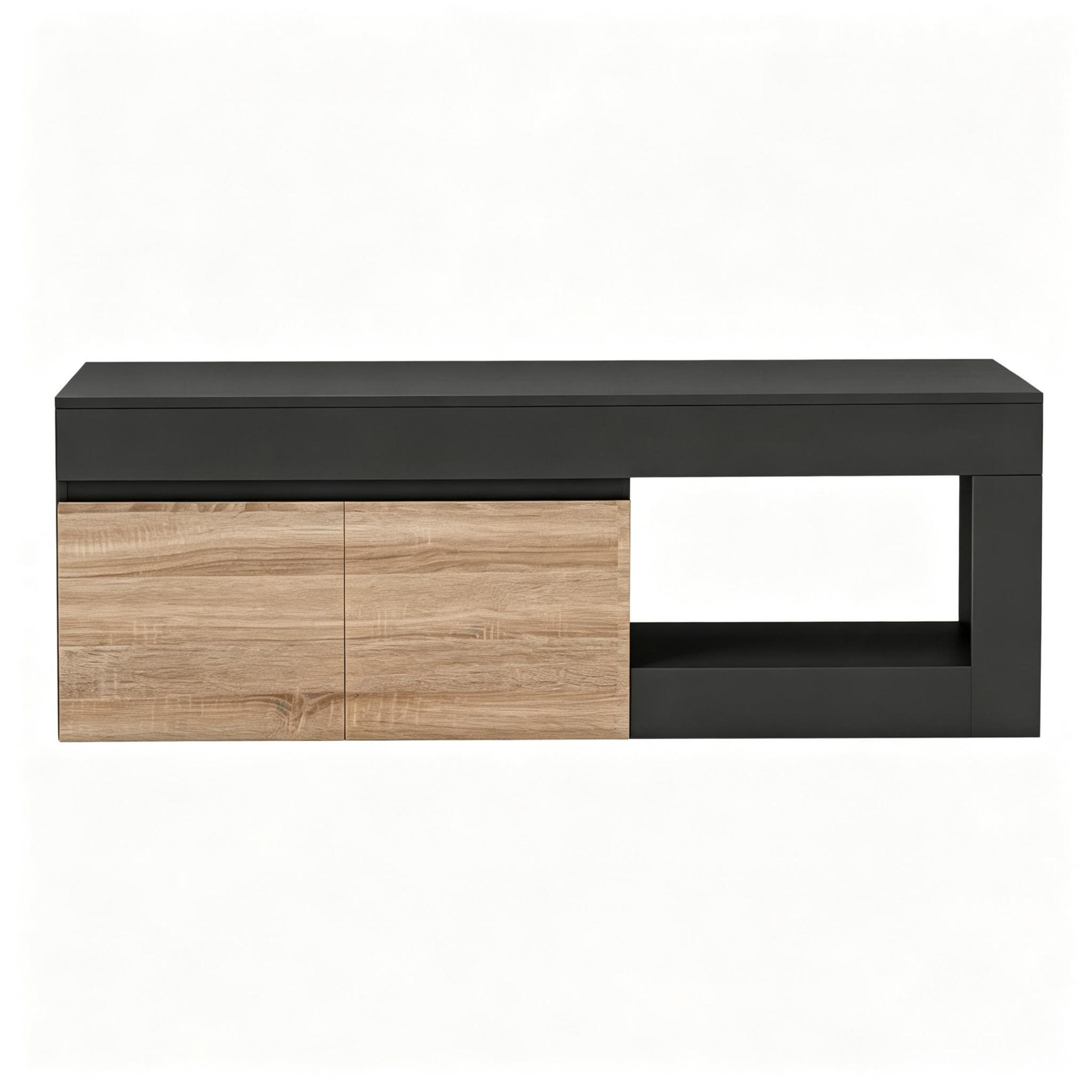 ComfortXL Lowboard Schwarz 140x48x40 cm
