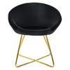 STUHL Samt schwarz - Schwarz, Metall (58/74/65cm) - ML-DESIGN