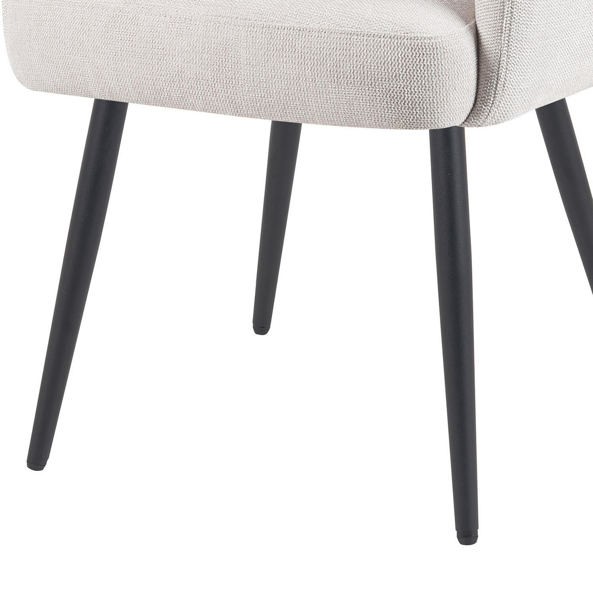 ESSZIMMERSTUHL Mika-Yann - Creme/Schwarz, Textil/Metall (59/94/66cm) - DUBI Möbel