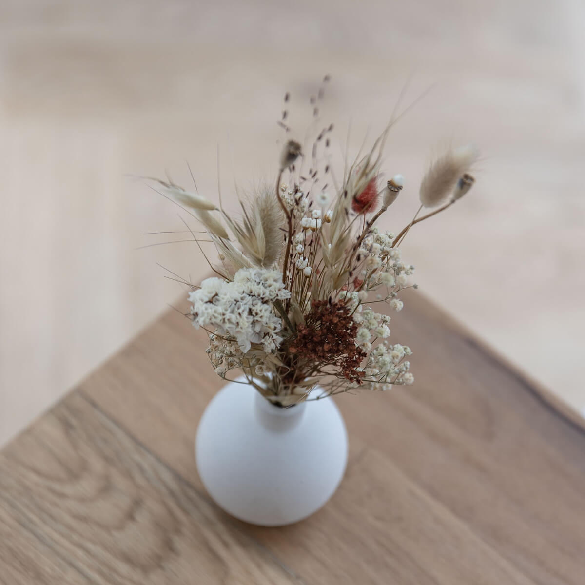 TROCKENBLUMENSTRAUSS Mini Wildblume rost - braun - Braun, Naturmaterialien (30cm) - Lykke & You