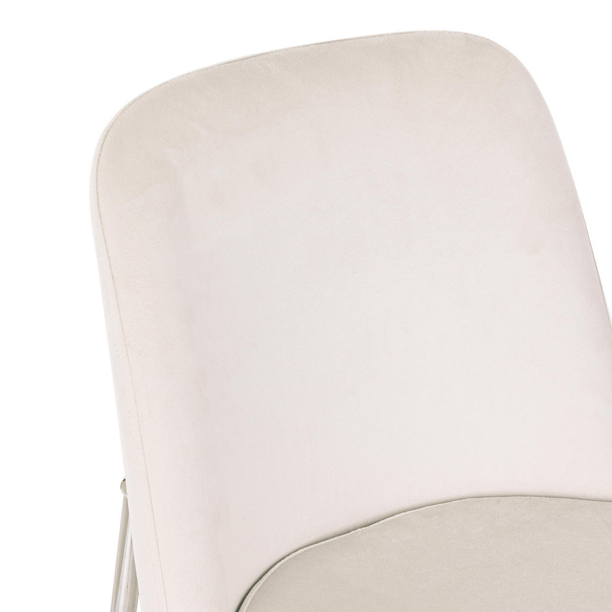 STUHL-SET DE-35810 4 Stück mit Silberrahmen Beige - Beige, Metall (53/82/42.5cm) - ComfortXL