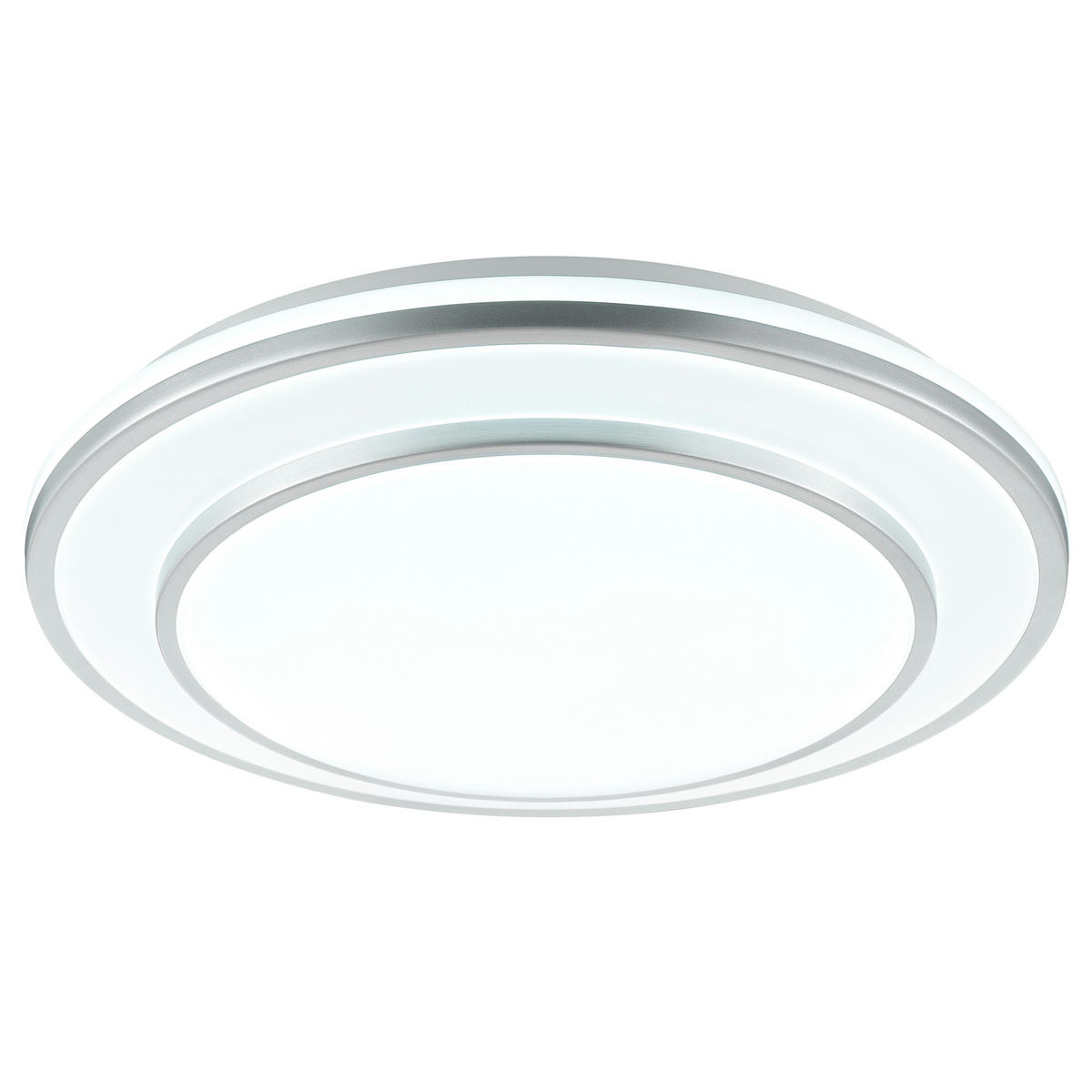 LED DECKENLEUCHTE Luciano Aluminium/Weiß 39/39/7,8 cm - Multicolor, Metall (39/39/7.8cm) - Brilliant