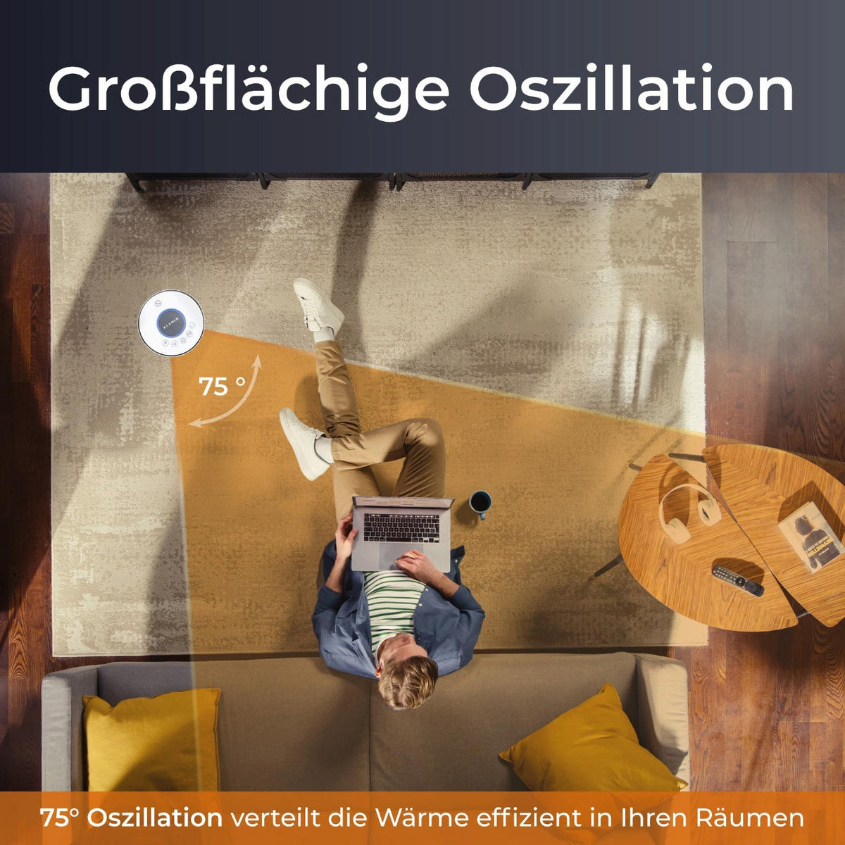 HEIZLÜFTER 2000 Watt Weiss Keramik - Weiß, Kunststoff (17/29.5/17cm) - KLAMER