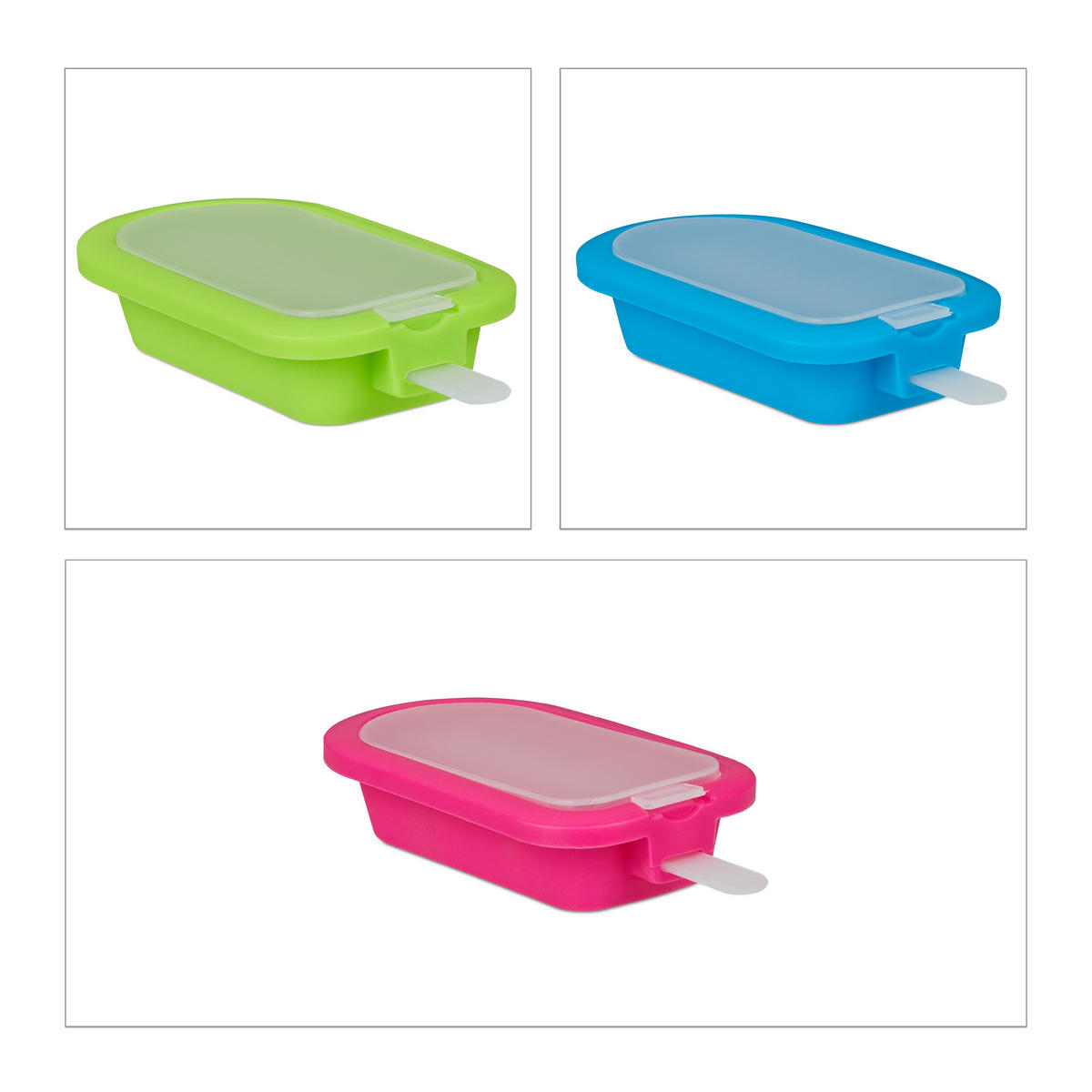 6XEISFORM - Multicolor, Kunststoff (6.5/2.5/14cm) - Relaxdays