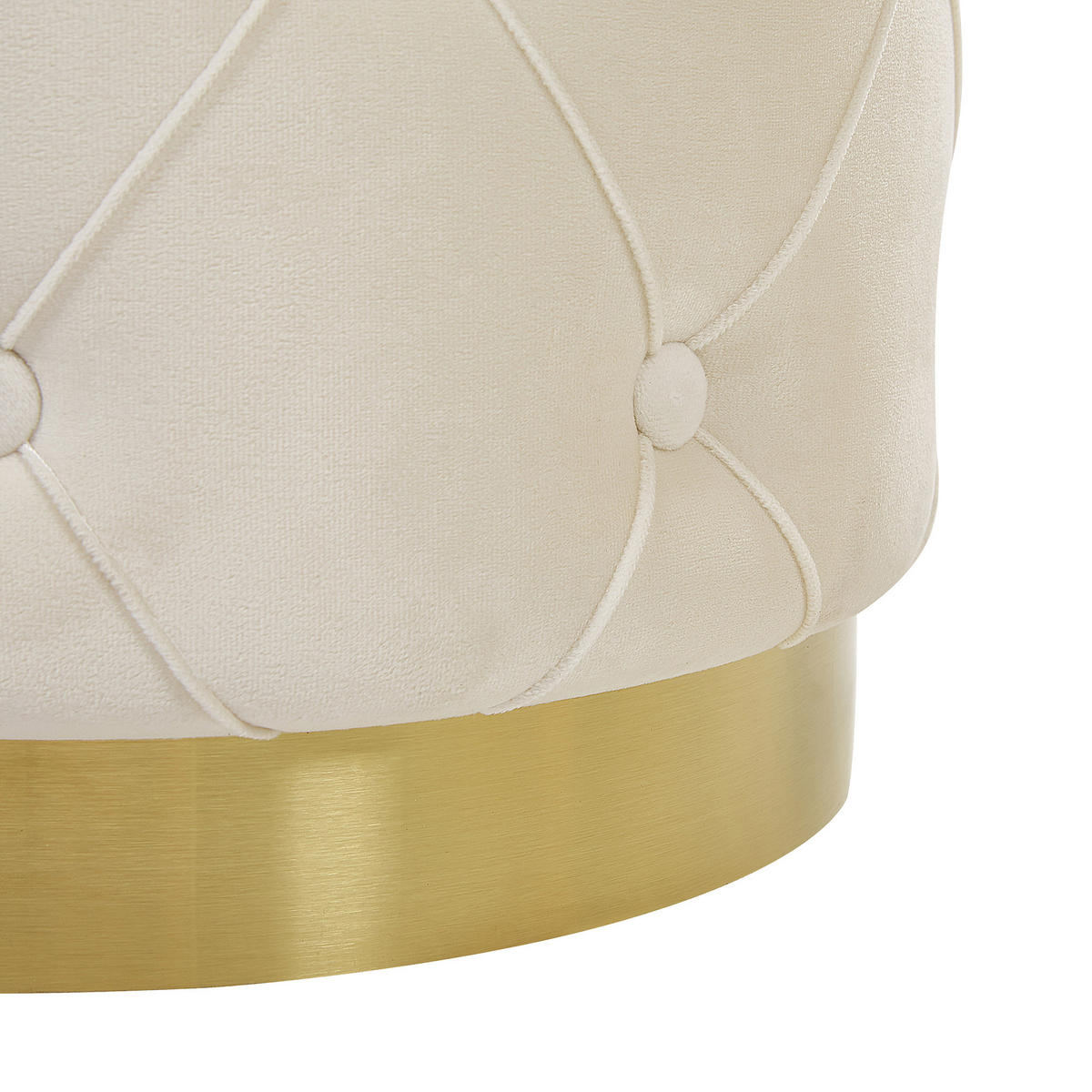 POUF Pueblo 40-33/40-33/44-36 cm - Weiß, Textil (33/36/33cm) - Beliani