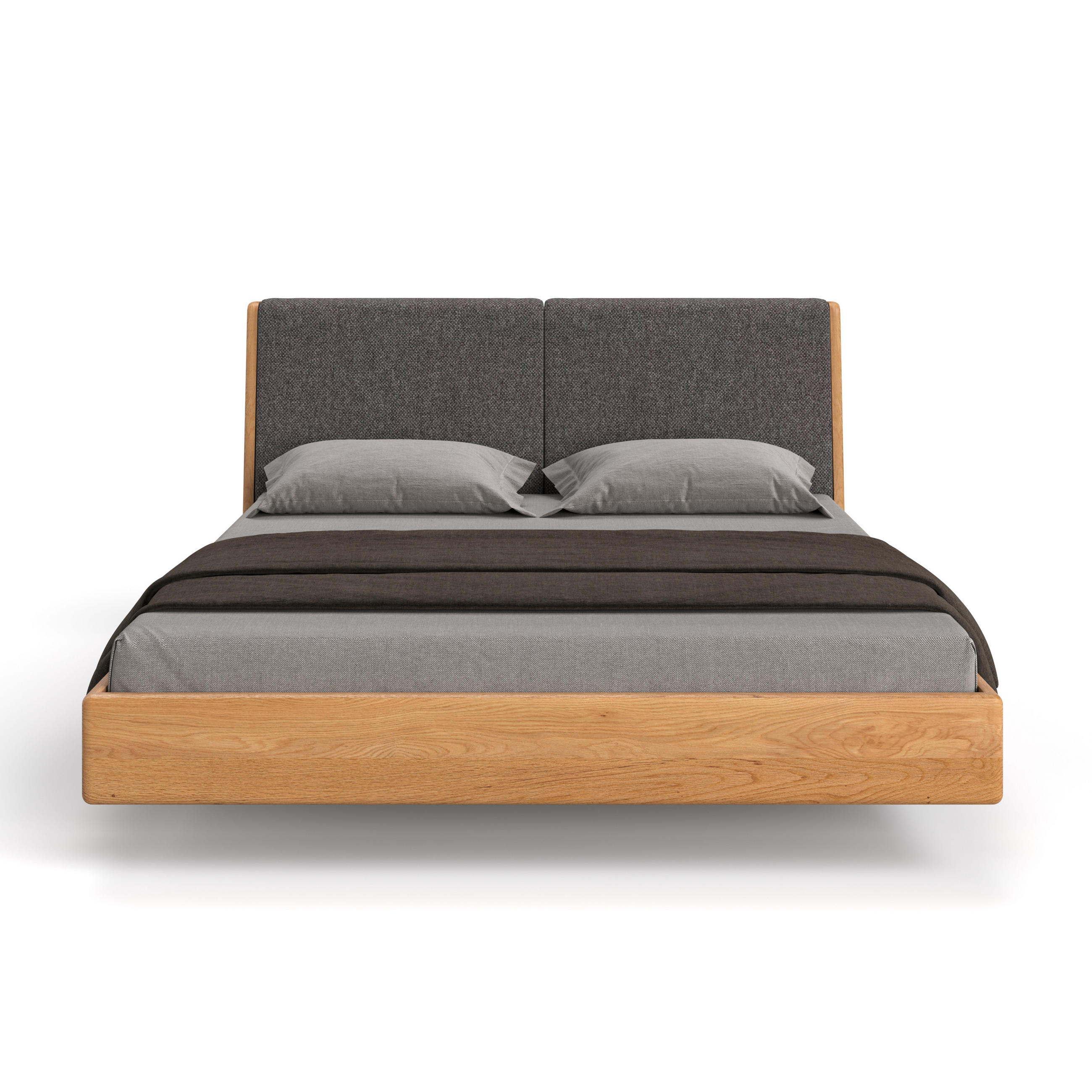 MASSIVHOLZBETT Lumo aus Eiche 200x200 cm - Eichefarben/Braun, Holz (200/200cm) - Danzz