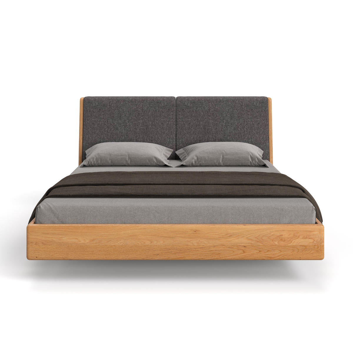 MASSIVHOLZBETT Lumo aus Eiche 200x200 cm - Eichefarben/Braun, Holz (200/200cm) - Danzz