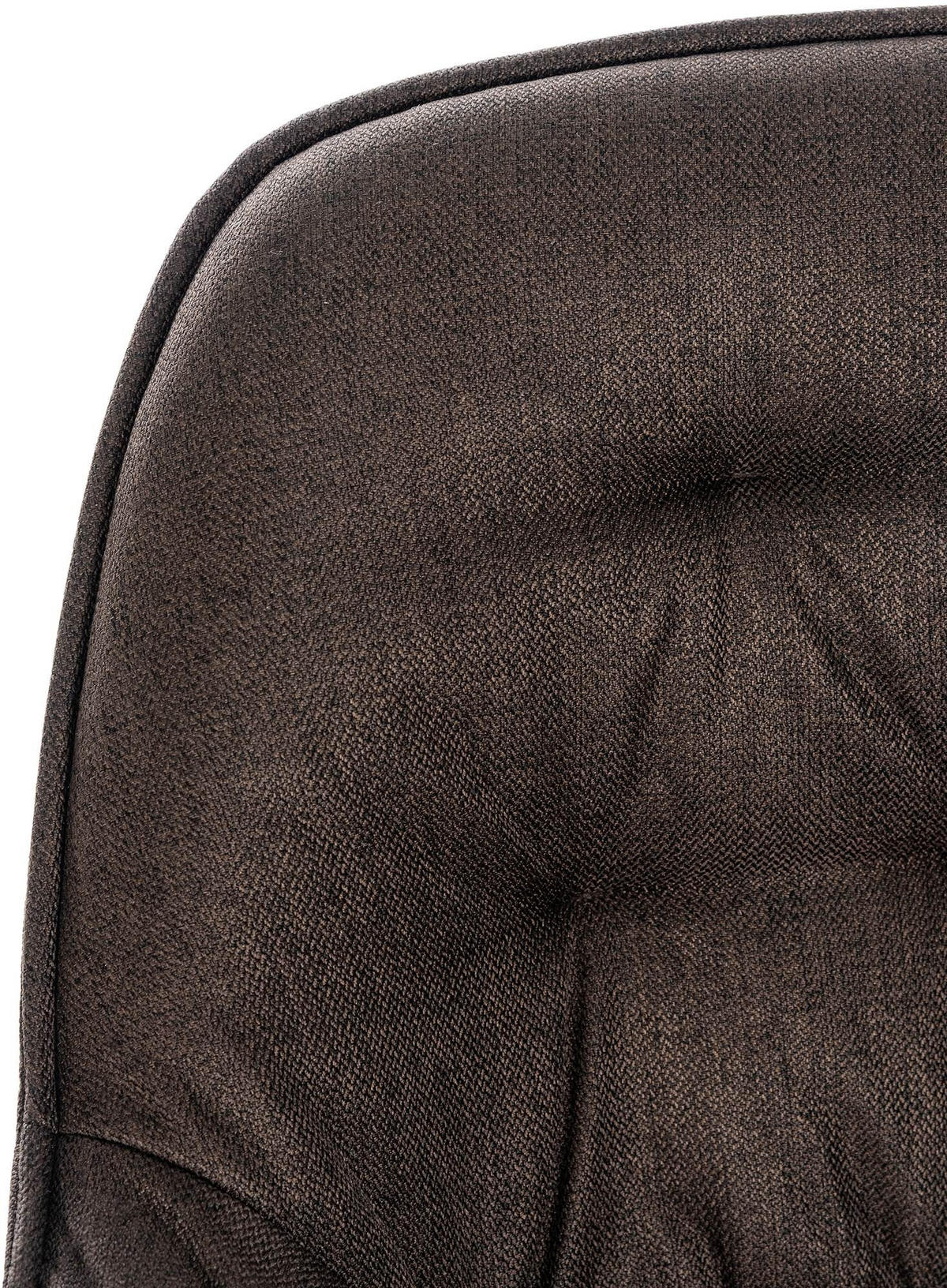 BARHOCKER 2er Set Stoff braun - Schwarz/Braun, Textil/Metall (54/93.5/57.5cm) - CLP