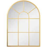 WANDSPIEGEL DE-14274 gewölbt, Metallrahmen Gold - Goldfarben, Glas (70/50/2cm) - ComfortXL
