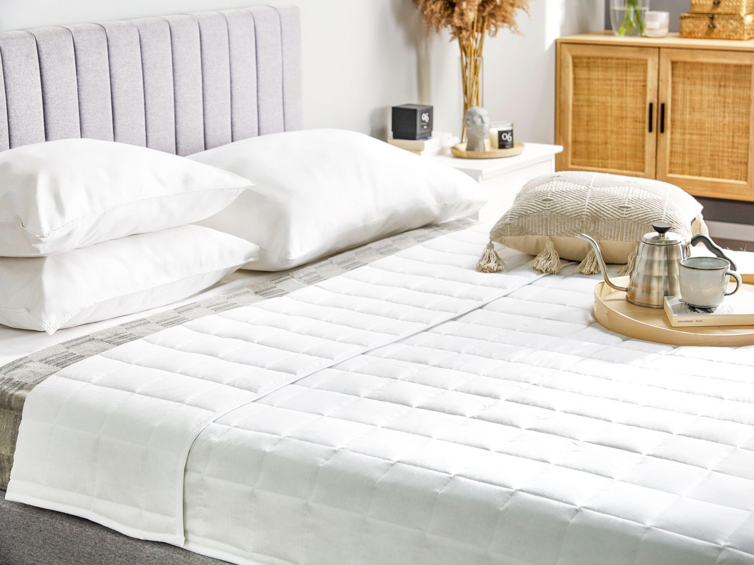 Thumbnail - Beliani Sommerbettdecke, Weiß, Textil, 200x135 cm, Schlaftextilien, Bettdecken, Sommerdecken