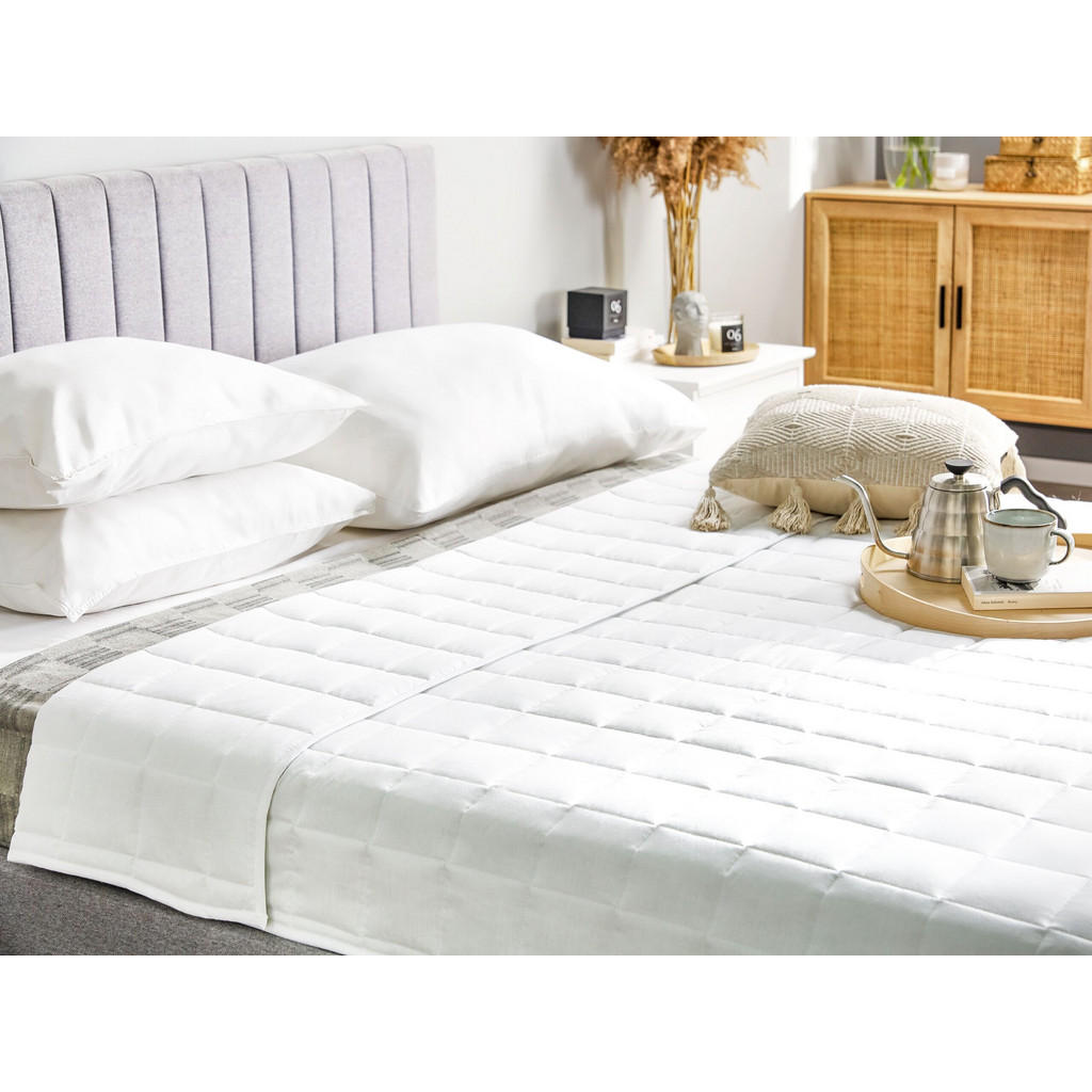 Thumbnail - Beliani Sommerbettdecke, Weiß, Textil, 200x220 cm, Schlaftextilien, Bettdecken, Sommerdecken