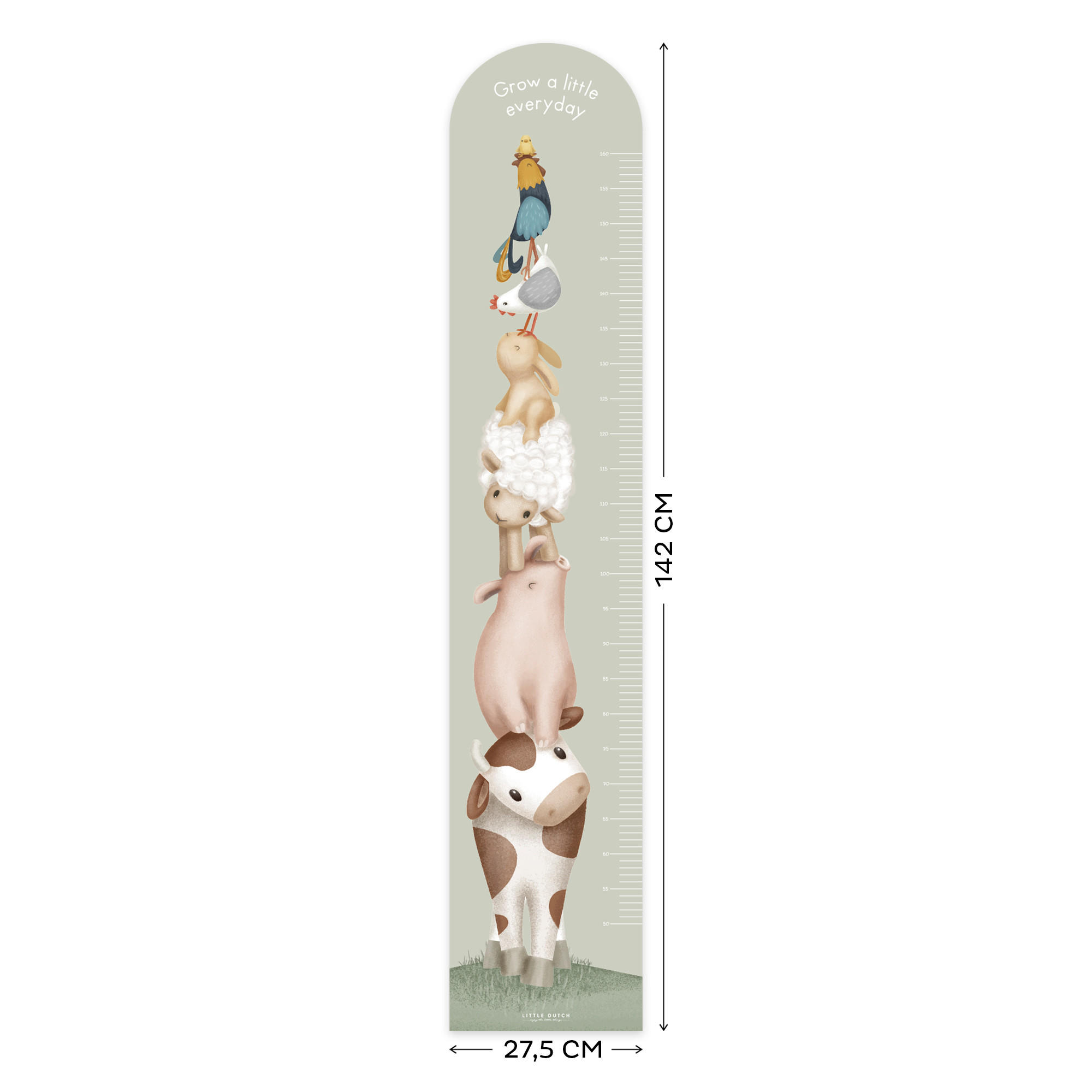 MESSELATTE Little Farm - Multicolor, Papier/Kunststoff (27.5/142cm) - Little Dutch